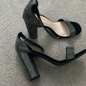 Sparkly black heels
